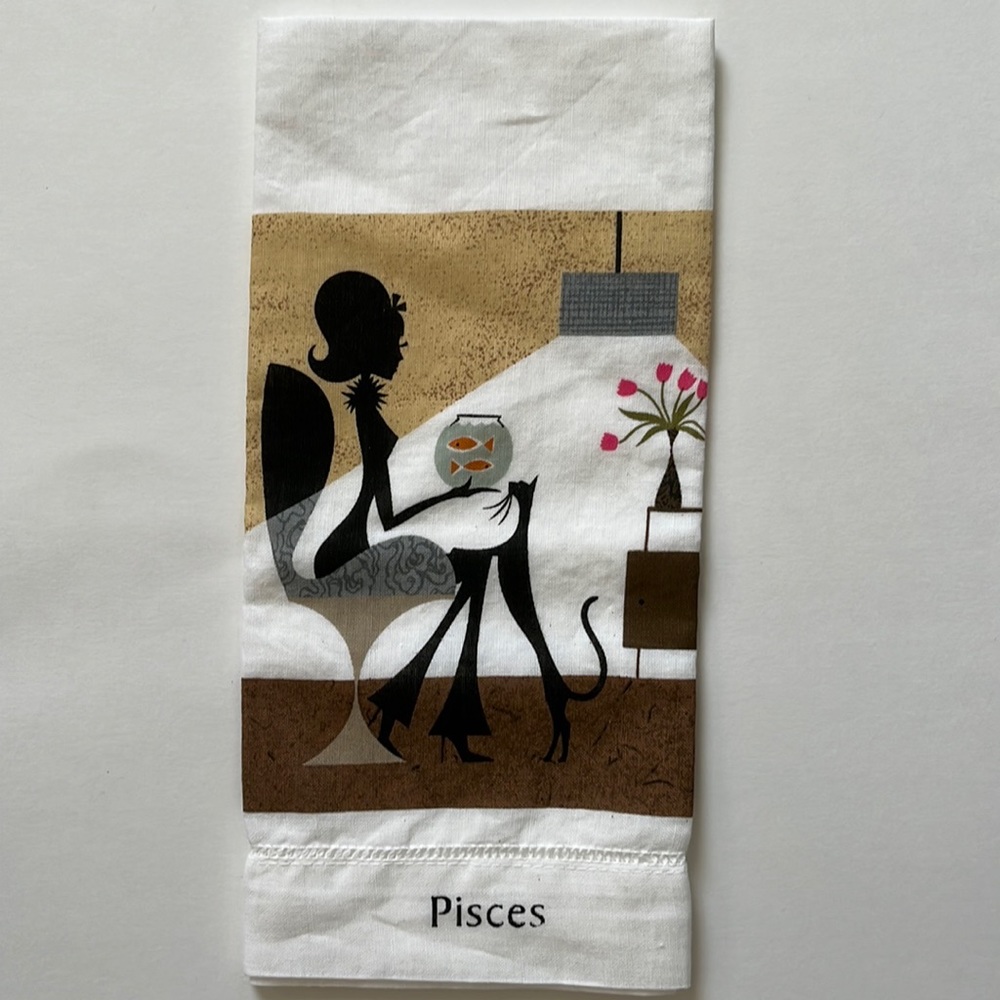KITCHEN tea towel Pisces Astrology Girls